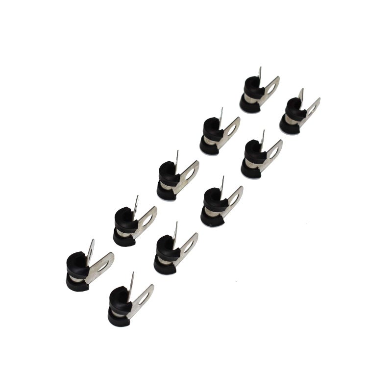 A-Team Performance 3/16-Inch Stainless Steel Brake Line Clips & Clamps - 3/16-Inch Black Industrial - Neoprene Cushion & Corrosion Resistant - Protects Brake & Fuel Lines & Cables - 10 Pack - Image 4